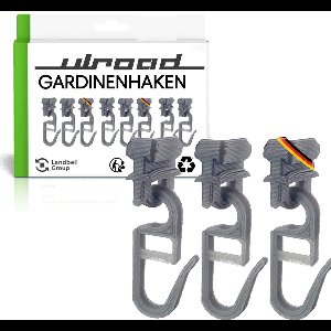 ULROAD 10 stuks gordijnhaken glijders + gordijnhaken geschikt voor IKEA Kvartal 701.886.83 reserveonderdelen set accessoires onderdelen railsysteem gordijnrail