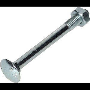 Slotbout + moer M6X80 verzinkt - 4 stuks