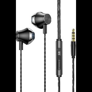 Earpods - Bedrade oortjes - In Ear Oordopjes - Oortjes met Draad en Microfoon - Extra Bass - 3,5mm Jack Aansluiting - 120cm kabel - Zwart