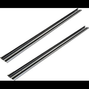 Fixman Tochtstrip - 2x - tochtwering - zilver - aluminium - 91 x 6,2 cm - deur tochtstopper