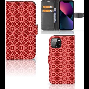 Apple iPhone 13 Telefoon Hoesje Batik Rood