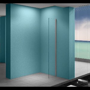 Bally Eco Inloopdouche Zijwand Met Muurprofiel 40x200cm 8mm Antikalk Veiligheidsglas Met NANO Coating