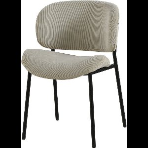 Eetkamerstoel Narbonne Beige met zwart onderstel Mahom