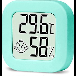 Hygrometer - Digitale Weerstation - Luchtvochtigheidsmeter - Thermometer Hygro Binnen - Inclusief Batterij en plakstrip