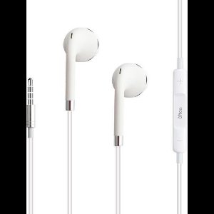 DrPhone - Premium Oordoppen - Headset met 3.5mm jackaansluiting - Oortjes geschikt voor IOS /Android met AUX ingang - Wit/Zilver