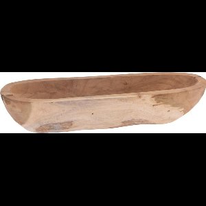 Decoratieve schaal - massief teakhouten wortelhout - handgemaakt - i-vorm - 40cm