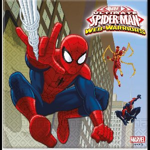 Spider Man Papieren-servetten-(twee-lagen)-blauw - Maat One-size