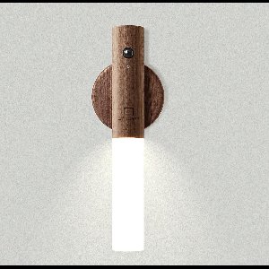 Gingko - Smart Baton Lamp - notenhout - oplaadbaar - sensor