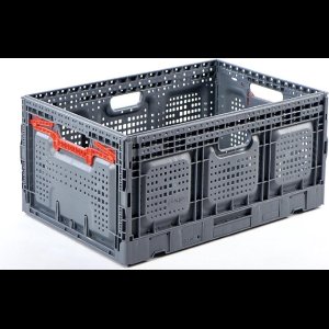 Alpac Klapkrat - Vouwkrat - 600 x 400 x 259 mm - 55 L - Grijs