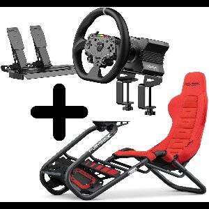 Moza Racing R5 Set + Playseat Trophy Red + Montageadapter – Sim Racing Set - PC