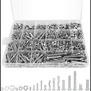 Allecto Premium - 1080-delige Schroeven Set M3 M4 M5 M6 Assortiment van Machine Schroeven en Moeren - Verzinkt - Duurzame Schroevenassortiment