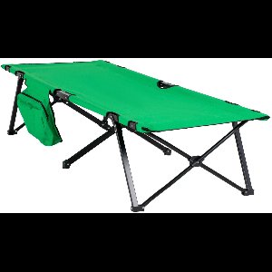 Merax Klapbaar Campingbed Met Zijvak En Draagtas – Opvouwbaar Veldbed 200x73 Cm – Groen Zwart – Sterk Logeerbed Voor Outdoor En Reizen