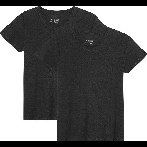 DANISH ENDURANCE T-Shirt - V-Hals - Dames - Zwart - 2-pack - Maat M