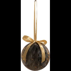 TS Collection - Kerstbal Shadow gold - Los - Metaal & Epoxy - Exclusieve woonitems voor binnen - Handgemaakt - Unieke print - Designed by Lammie