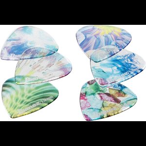 Ibanez PCP16H-C2 Kaleido Short Teardrop Guitar Pick Heavy 1.0mm (6-Pack) - Plectrum set