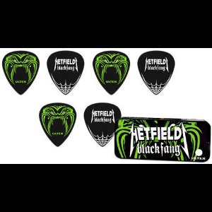 Jim Dunlop - James Hetfield Metallica opbergblikje - Inclusief 6 Black Fang plectrums - 0.73 mm