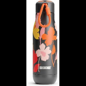 Thermosfles RVS, 500 ml, Zwart Bloem Design- Zoku | Hydration
