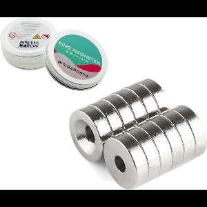 Super sterke ring magneten - 10 x 3 mm (10-stuks) - Rond - Neodymium - Minigadgets - Koelkast ringmagneten - Whiteboard magneten – Klein - Ronde - 10x3mm