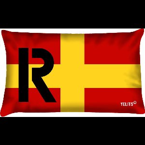 Sierkussen - Buitenkussen Seinvlag Letter R Waterafstotend Bootkussen - Multicolor - 60 Cm X 40 Cm