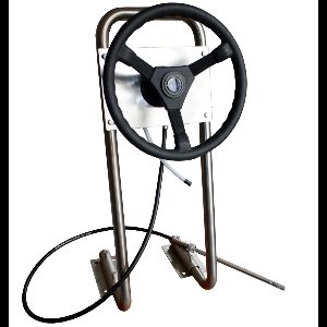 HIBO Rubberboot Stuursysteem tot 55 pk met Stuur Zwart