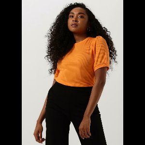 Minus Johanna Tee Tops & T-shirts Dames - Shirt - Oranje - Maat XXL
