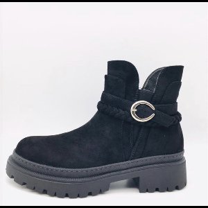 Shoekueen Dames Laarzen Suede Vlecht Zwart 37