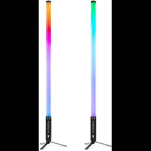 BeamZ Zelos LED Tube set van 2 - Met 360° RGBW/CW LED’s - IP65 - 12 uur accuduur en draadloze DMX