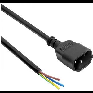 Akyga Stroom Aansluitkabel 1 m Zwart