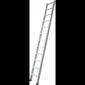 BPS Afneembare Entresol Ladder – Wit – Tot 2,37 m Vloer tot Vloer Hoogte – Houten Traplader – 150 kg Draagvermogen