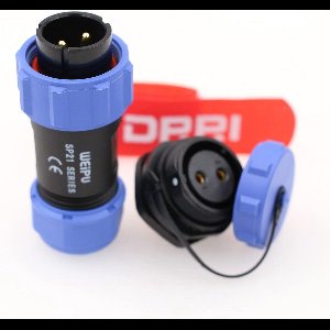 Waterdichte IP67/IP68 2-pins Achtermoer Kabelconnector voor Draagbare Power Stations