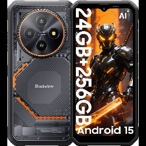 Blackview FORT 2 - AI Robuuste Smartphone - 24 GB RAM - 256 GB ROM - 6,56 inch MTK G81 - Robuuste telefoon - Android 15 - GPS IP69K OTG NFC Gemini AI - Zwart