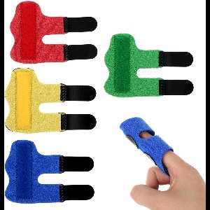 Gigicial Vingerspalken - Ondersteuning Voor Artritisvingers - Zacht & Ademend + Verstelbaar Voor Alle Vingergroottes - 4 Stuks - Dagelijks Gebruik Rood