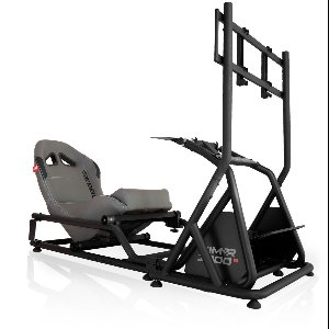 REBBLERS® SIMR 1000 Sim Racing Cockpit + TV Standaard - Verstelbare Racestoel van Formula naar GT/Rally - Race Simulator - Antraciet