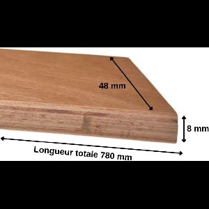 Set van 5 Latten voor Lattenbodem 160 cm Bed - 78x4.8x0.8 cm - Herstel of Vervanging