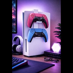 Controller Hangsysteem compatibel met Playstation 5 – Dubbele Controller houder – Ruimtebesparend & Stijlvol - Wit