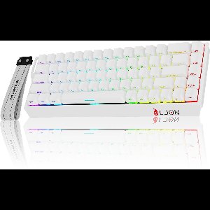 LDON Mide68 -Magnetic Switch Wired Gaming Toetsenbord - 68keys - RGB - Side Printed PBT Keycaps - Decorative Lanyard - 8Khz - 0.01mmRT - 0.125ms - Ondersteuning voor driveraanpassing - Beste prijs-kwaliteitverhouding - Elegant wit
