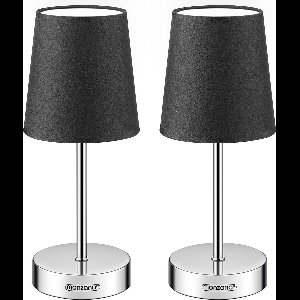 Monzana Tafellamp 2 Stuks – Incl. Lampenkap E14 32cm - Antraciet