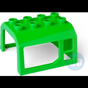Trein cabine dak groen - 2 stuks