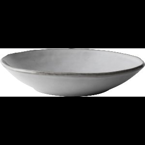 Dutch Rose Organic Diepe borden - Pastabord - 23,5 cm - Stoneware Handgemaakt - Licht Grijs