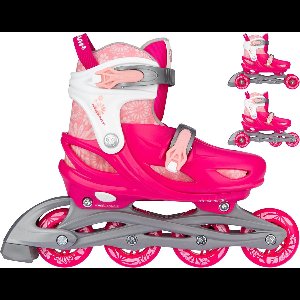Nijdam 3-in-1 Skeelers - Verstelbaar - Kinderen - Roze - Maat 29-32