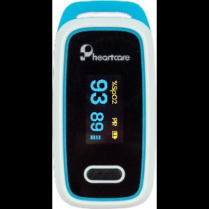 Pheartcare Saturatiemeter Zuurstofmeter met Inspectie Certificaat en Medische Kwalificatie - Cyaan