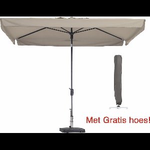 Parasol Rechthoek Ecru Madison 200 x 300 met gratis Cover4All hoes!