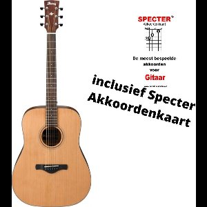 Ibanez Akoestische gitaar met handige akkoordenkaart