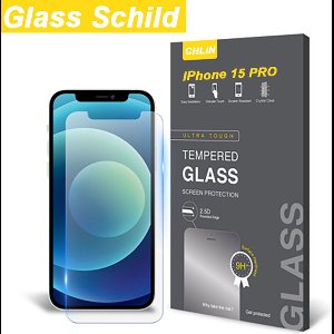 CL CHLIN® Gehard Glazen SHIELD Screenprotector voor iPhone 15 Pro - iPhone 15 Pro Screenprotector - iPhone 15 Pro Screenprotectors - Gehard Glas iPhone 15 Pro - Screenprotector iPhone 15 Pro - temped glass - iphone15 screen protector