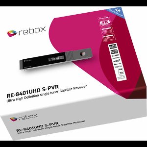 Rebox RE-8401UHD S-PVR 4K Android single-tuner satellietontvanger + 128GB opslag