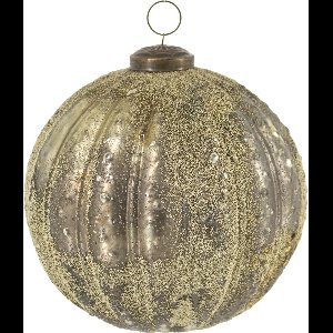 HomeBound by KY | Glazen kerstbal gold sprinkle | 15x15x15cm | kerstbal
