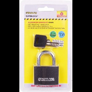 Stahlex Kleurrijk aluminium hangslot - stootvast - Klasse A beveiliging - 61 mm - inclusief 2 sleutels