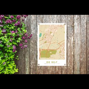 Tuinposters buiten De Bilt - Kaart - Stadskaart - Plattegrond - 60x90 cm - Tuindoek