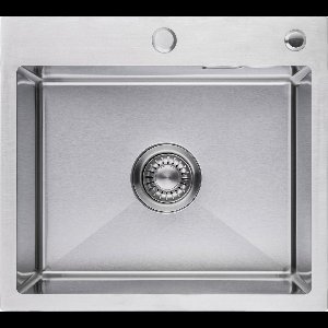 LOMAZOO Spoelbak Keuken - Wasbak Keuken - Gootsteen RVS - Met Kraangat - 45 cm [KYLE]