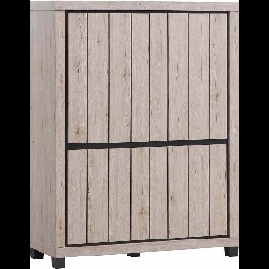 Belfurn - Barkast met Areka in licht eiken decor met zwarte omlijning